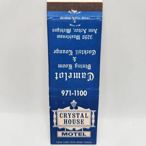 Vintage Matchbook Crystal House Motel Ann Arbor Michigan Memorabilia